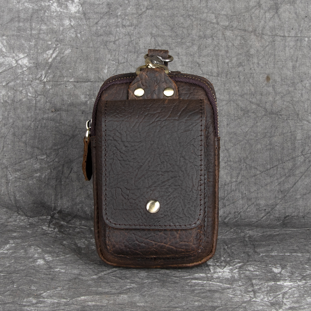 Läderbälte väska med säkra dragkedjefickor Carvallo