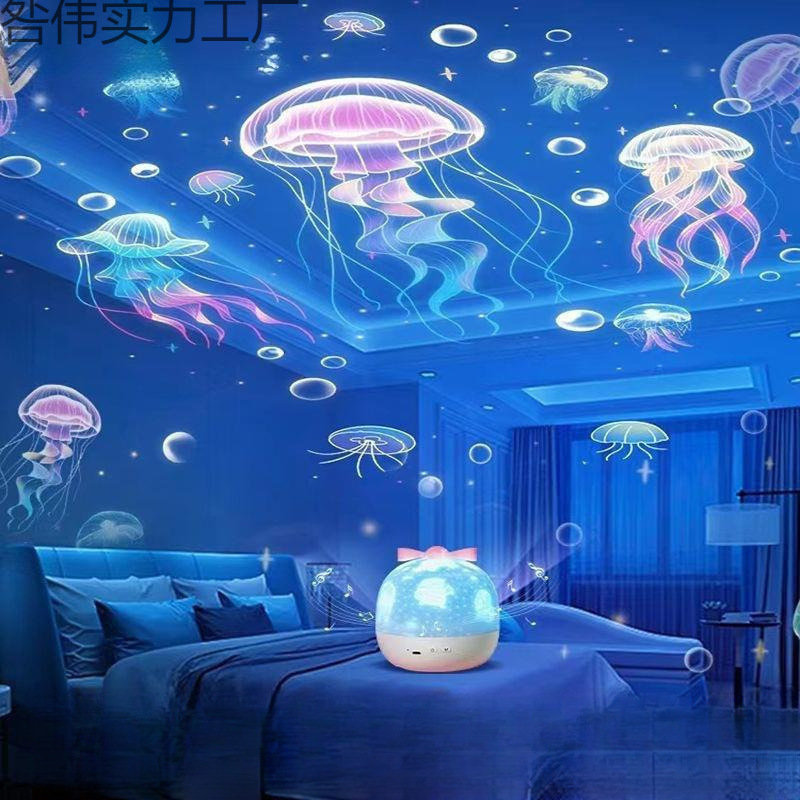 Nattljusprojektor för barn med fjärrkontroll Carvallo