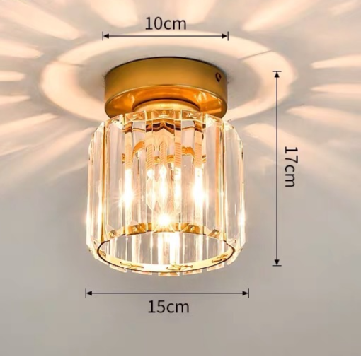 Taklampa Kristall Flush Mount Modern Armatur Carvallo