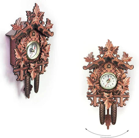 LuxRoyale Retro Kuckucksväggur med Pendeldesign Carvallo