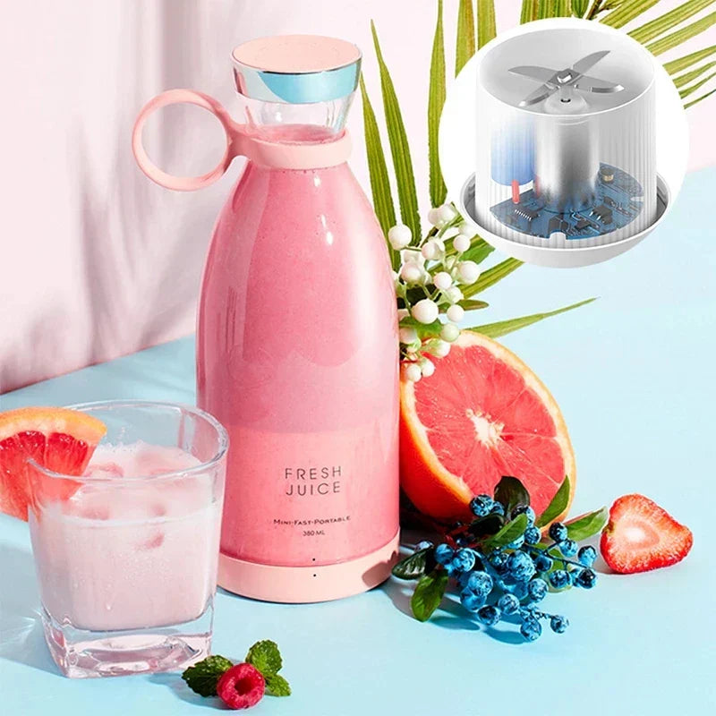Royallure Bärbar Uppladdningsbar Juice Blender – Personlig Smoothie Maker för Resor, Gym & Kontor Carvallo
