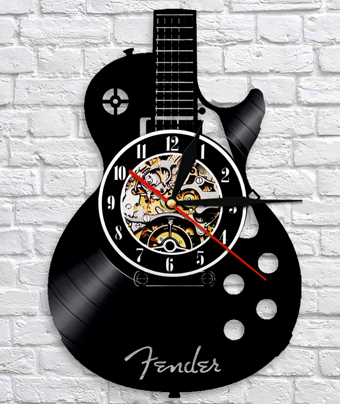 Gitarr Vinylskivor Väckarklocka - Unik Design för Musikälskare Carvallo
