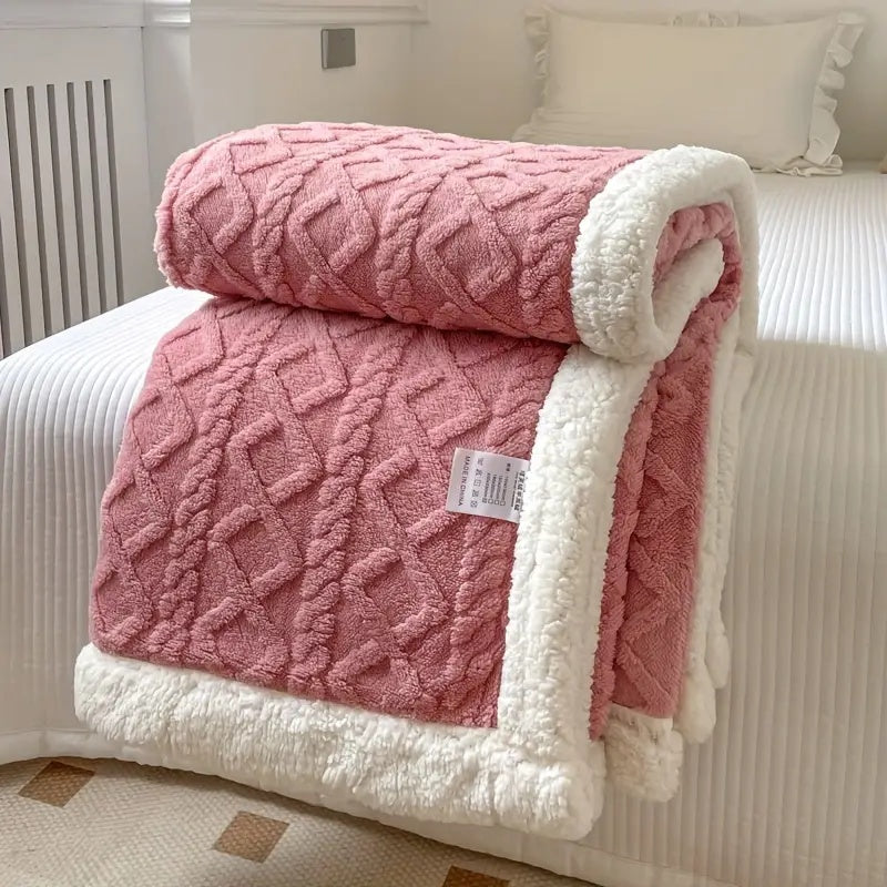 Lyxig Snuggle Blanket – Vändbar Sherpa Fleece Komfort Carvallo