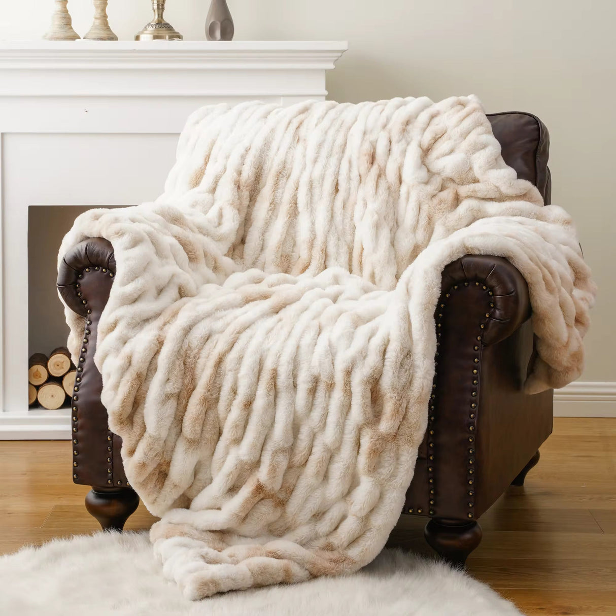 Elegant Faux Fur Filt Carvallo
