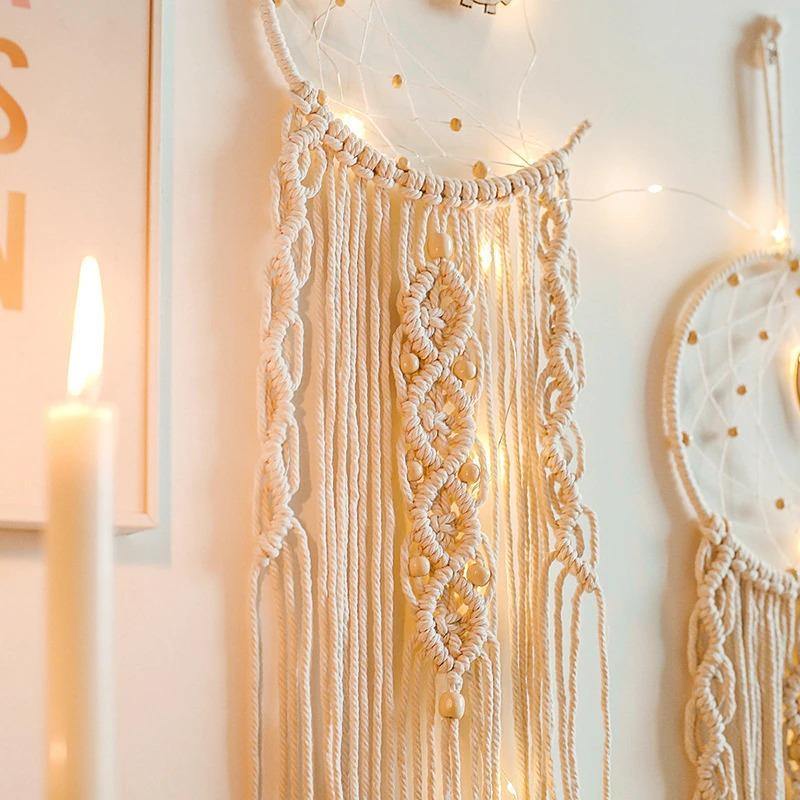 Celestial Macrame Dreamcatcher Vägghängning MILA Sverige