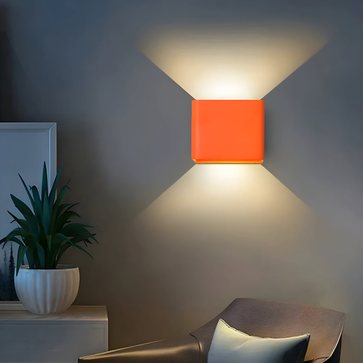 GlowBurst Light - Modern Fyrkantig LED Vägglampa Carvallo