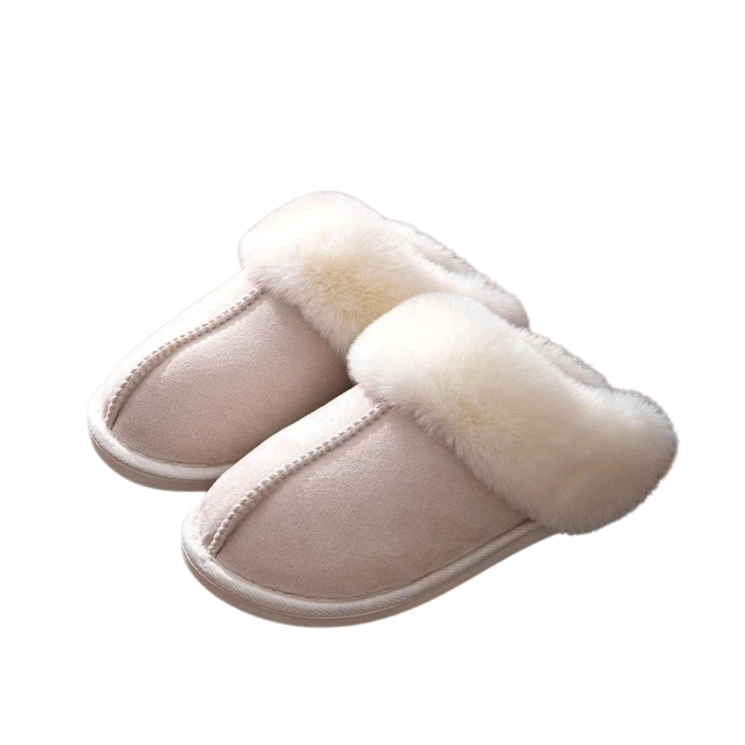 Fluffiga varma mockatofflor dam-Bellasverige-Beige-36-37(fit 35-36)-Hemnix