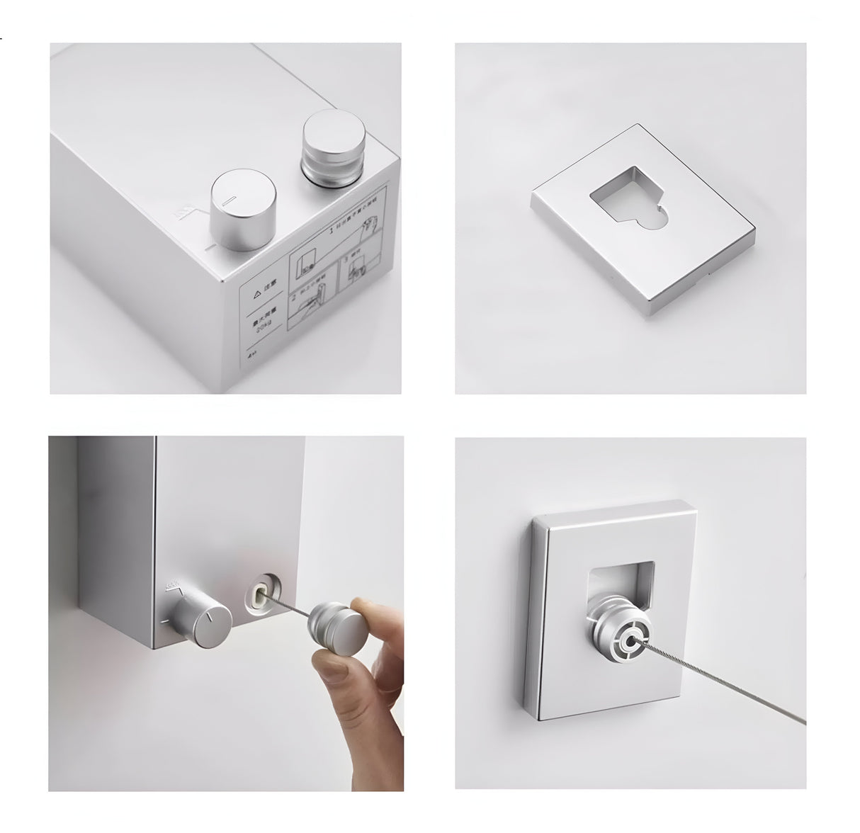 BreezeHold - Tvätttorkare Snöre Väggfäste Carvallo