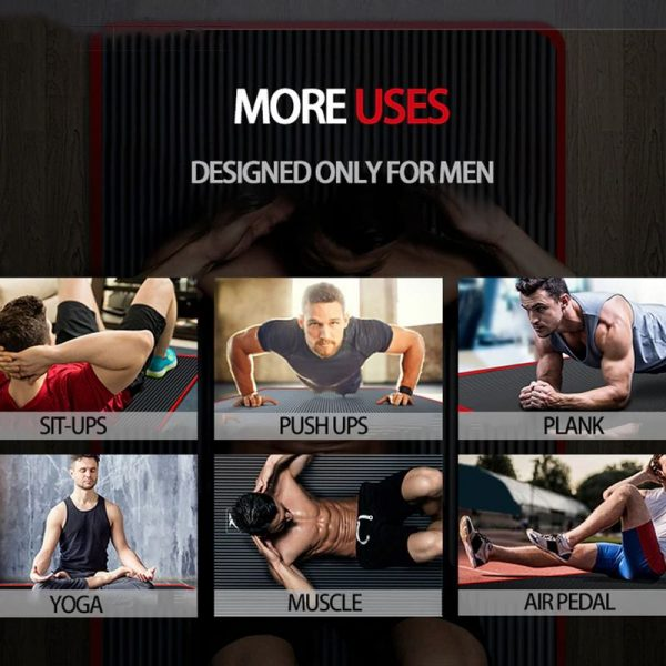 RoyaleGlow Fitness Mat Mäns Högdensitets Tränings Yoga Icke-Slip Mat För Gym Hem Carvallo