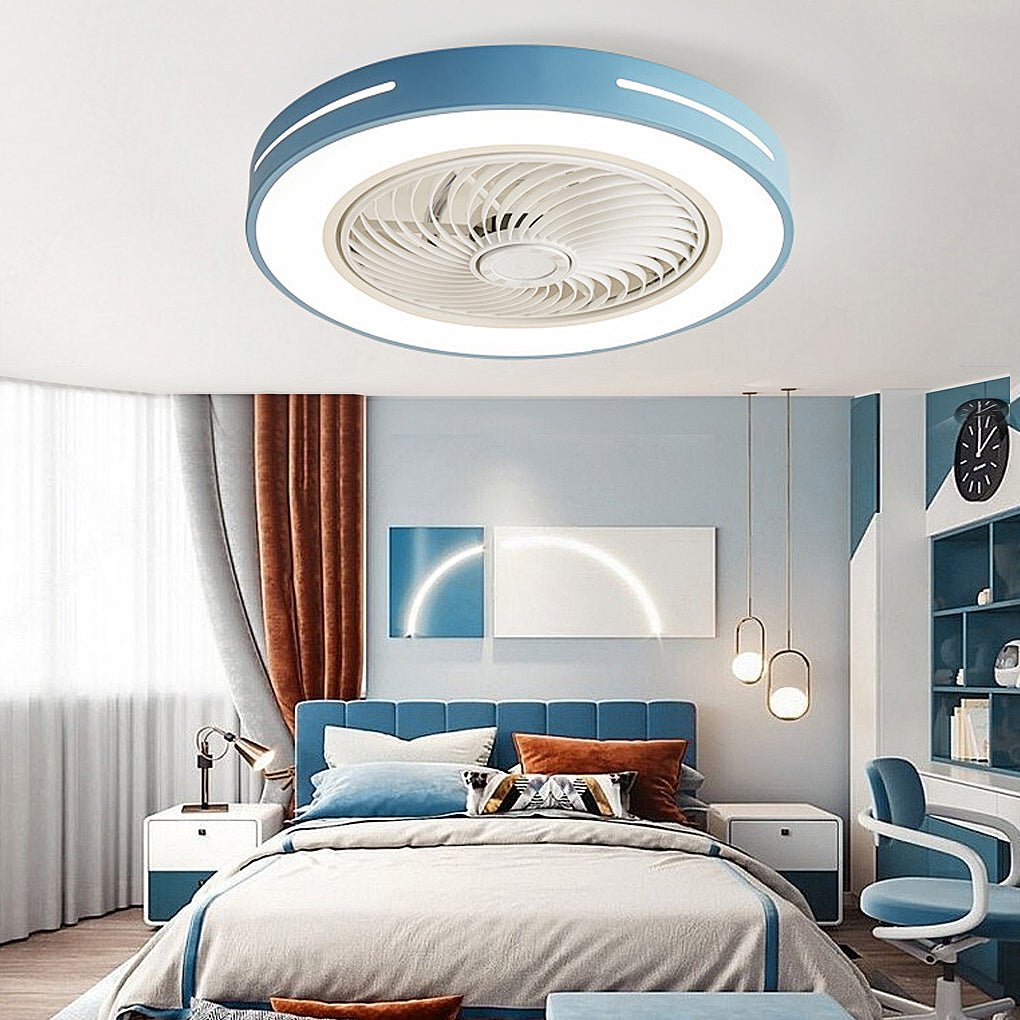 Takfläktlampa med fjärrkontroll dimbar LED Carvallo
