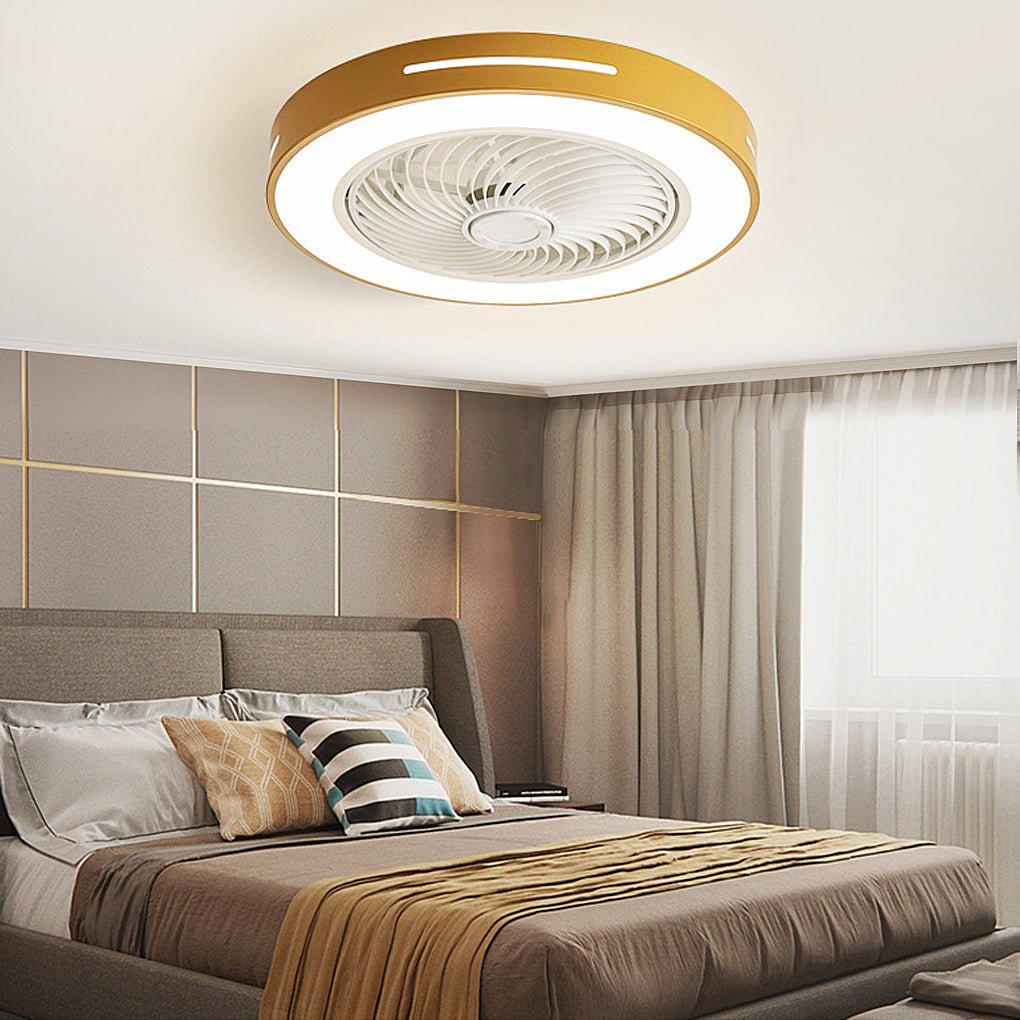 Takfläktlampa med fjärrkontroll dimbar LED Carvallo