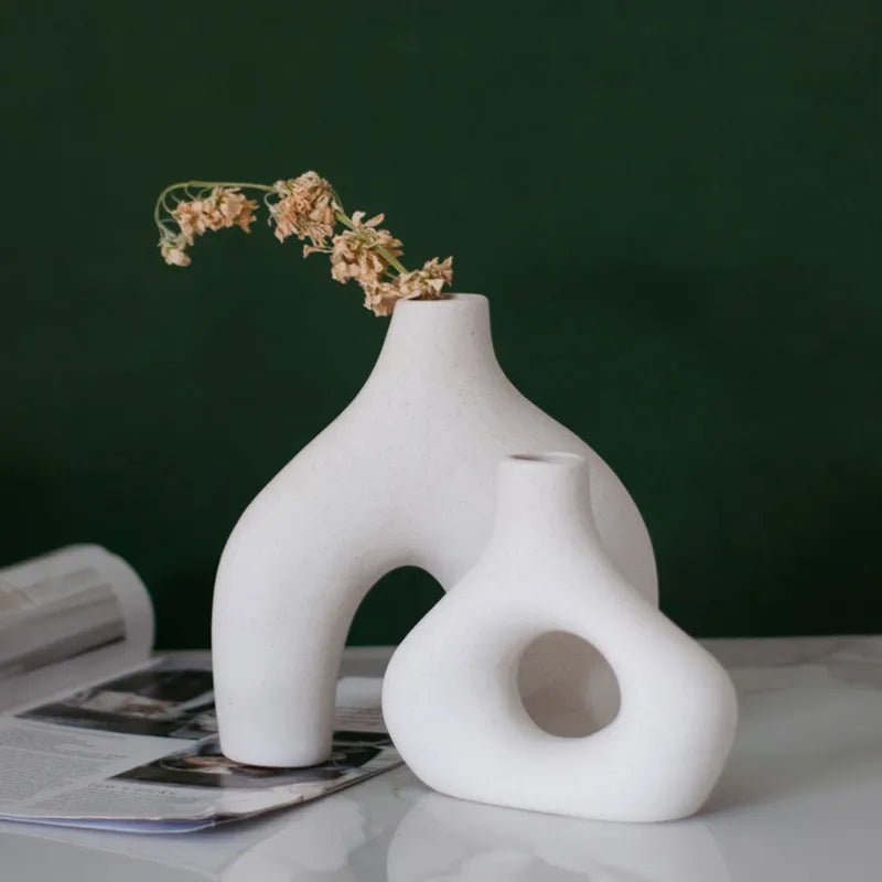 Oregelbunden Minimalistisk Keramik Vas Set för Modern Inredning Carvallo