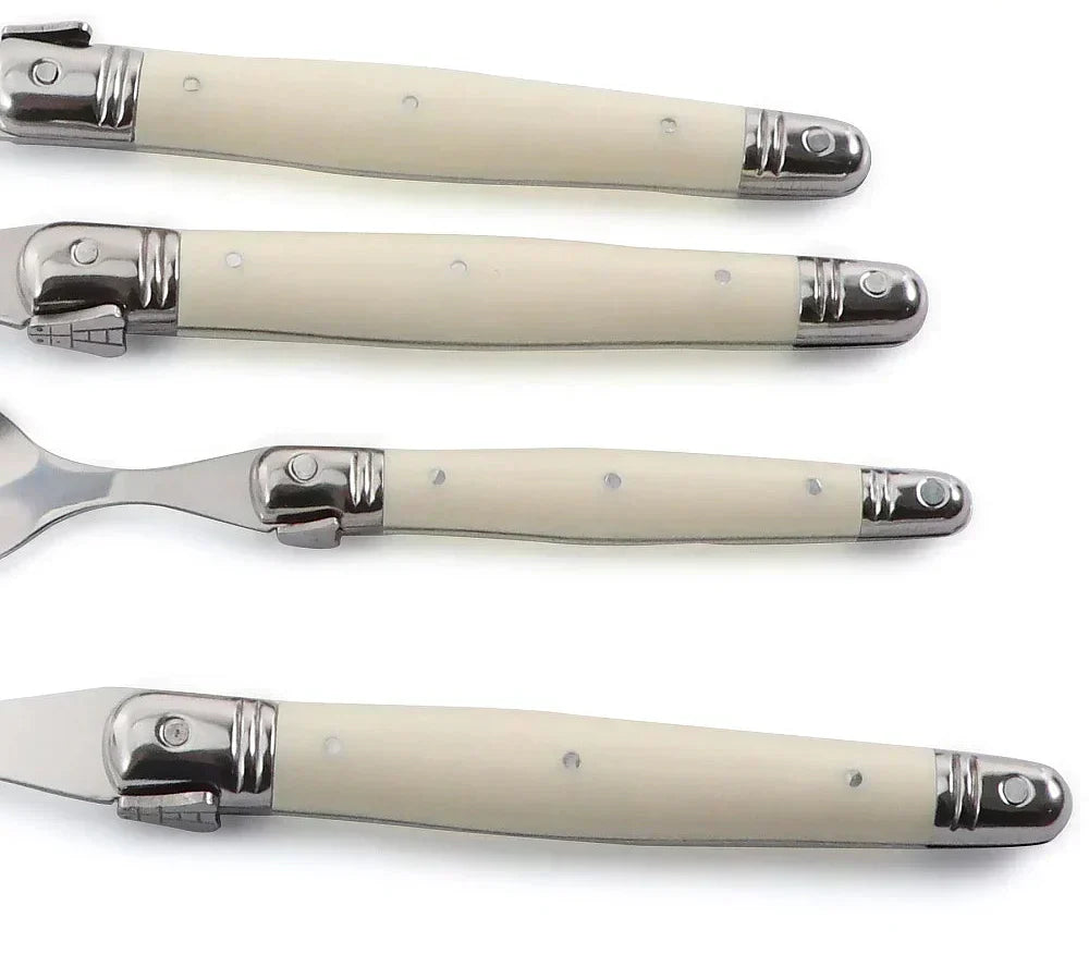 IvoryElegance – Lyxigt Laguiole-bestickset i rostfritt stål Carvallo