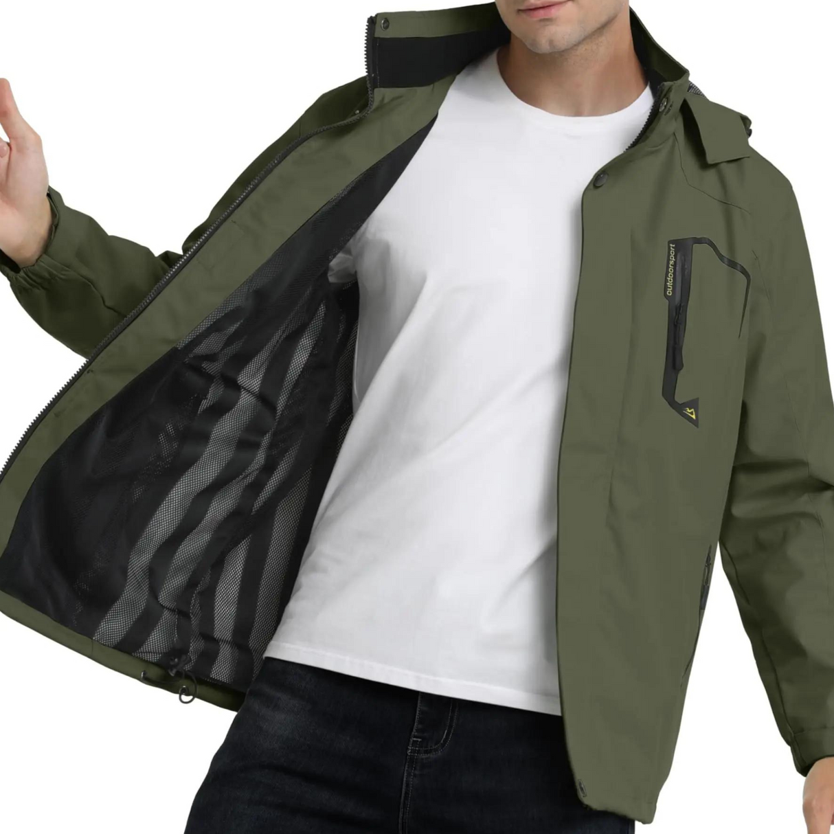 Fleece skidjacka med huva för herrar-Bellasverige-Hemnix