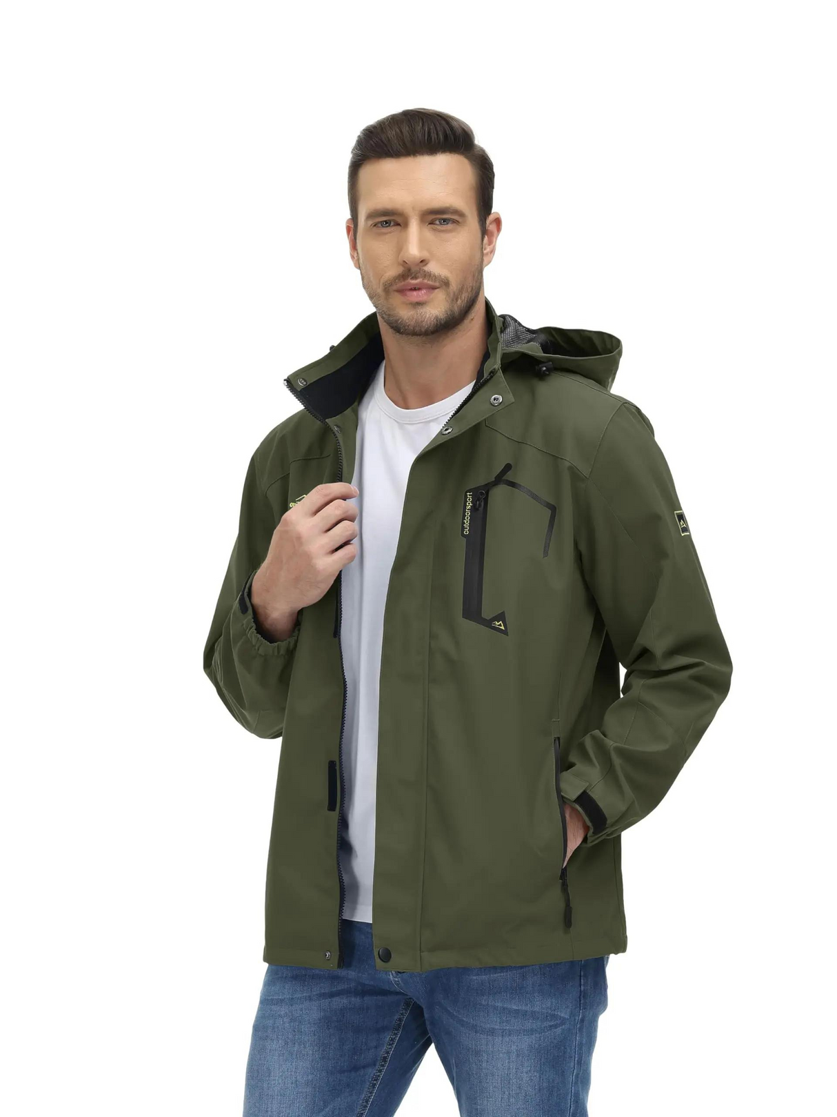 Fleece skidjacka med huva för herrar-Bellasverige-Hemnix