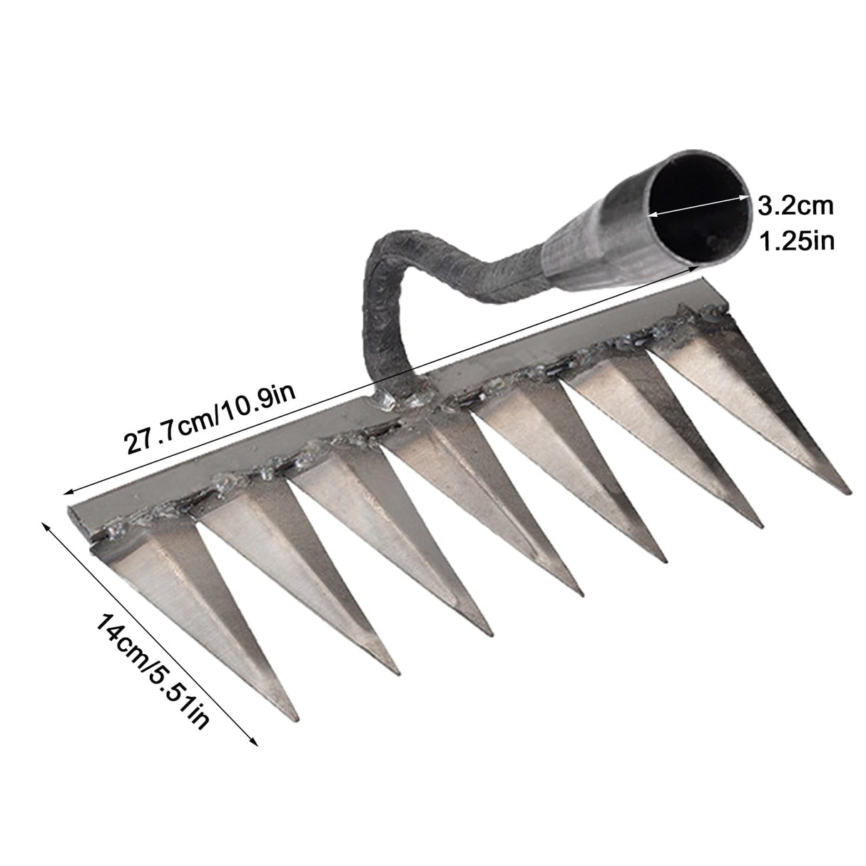 RootRake Pro | Tungt Gartverktyg för Landskapsplanering Carvallo