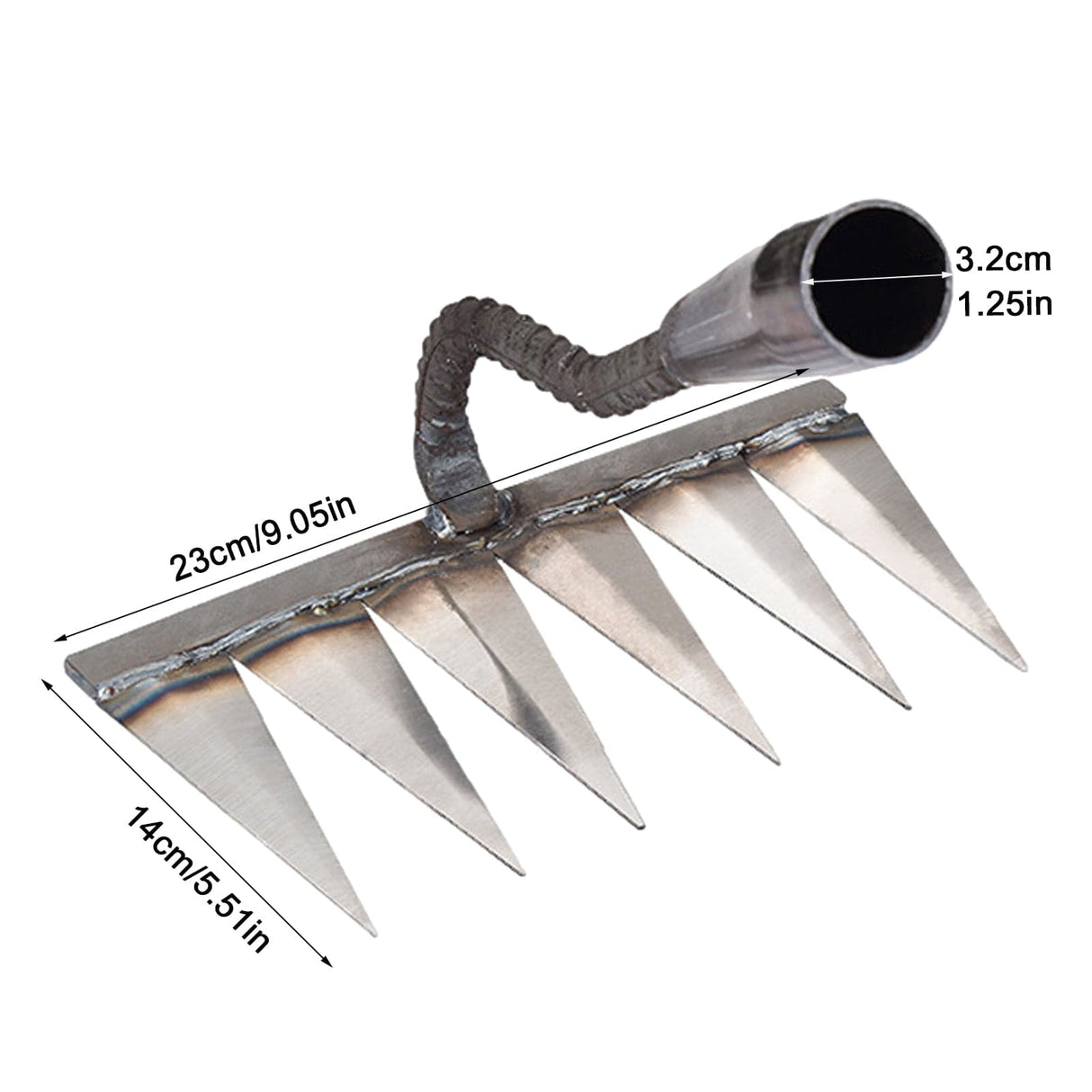 RootRake Pro | Tungt Gartverktyg för Landskapsplanering Carvallo