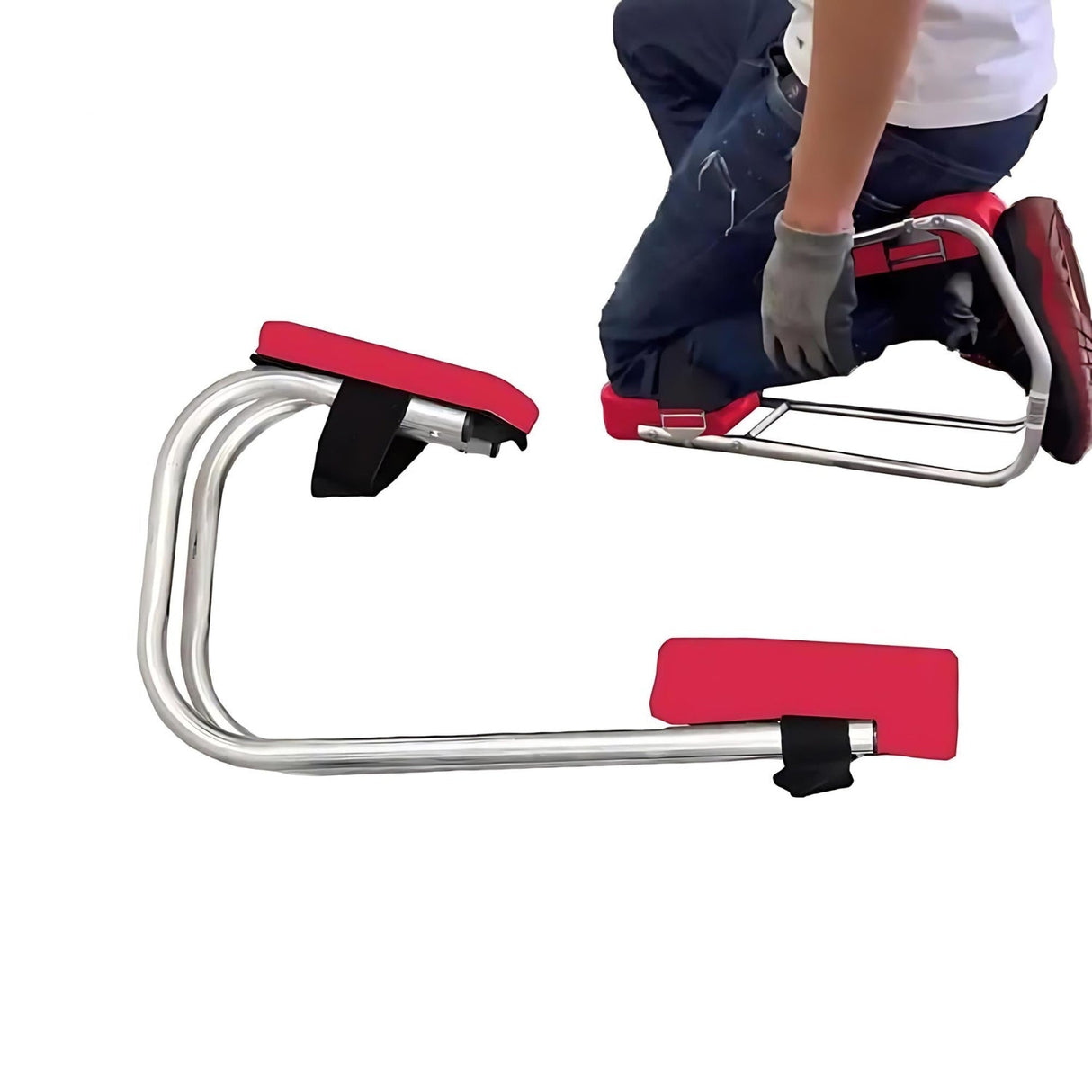 Hopfällbar trädgårdssits och knäböjare med verktygsficka MILA Sverige