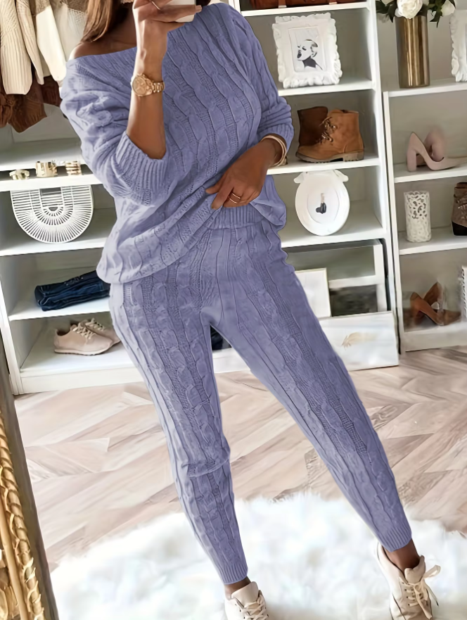 Stickad tröja & byxor för kvinnor-Hemnix-Hemnix