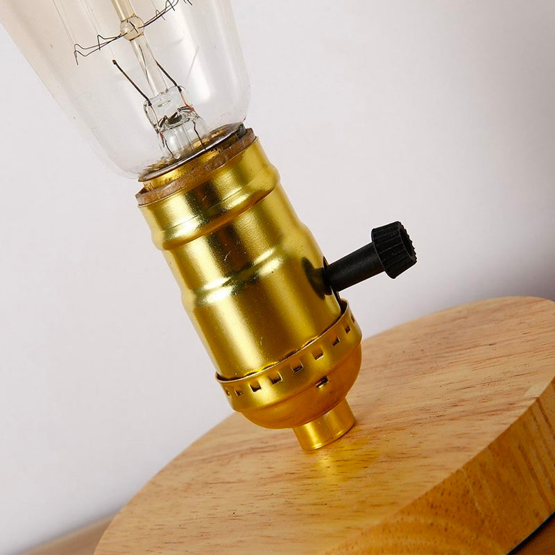Edison trämadrasslamp med vintage stil och aluminiumbas Carvallo