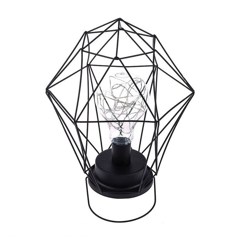 Industriell batteridriven sänglampa med färgglada pärlor Carvallo