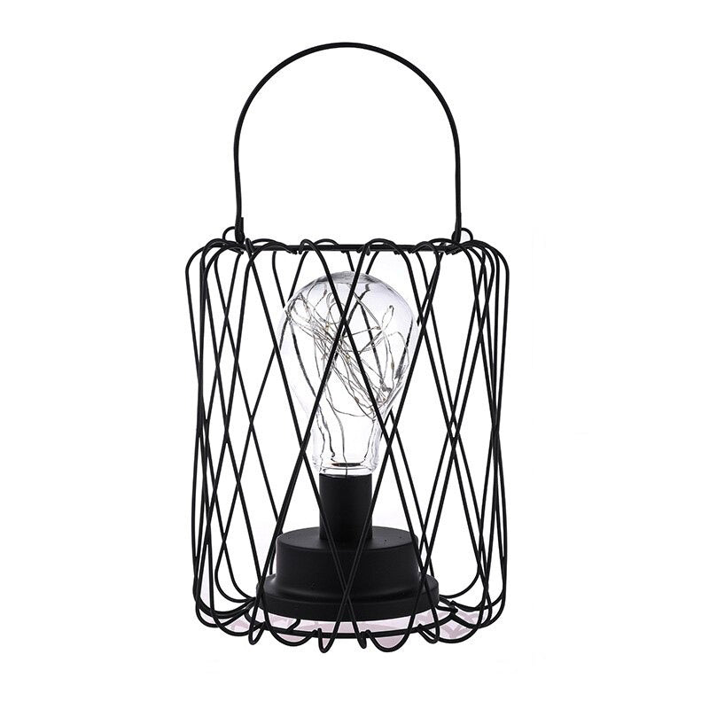 Industriell batteridriven sänglampa med färgglada pärlor Carvallo