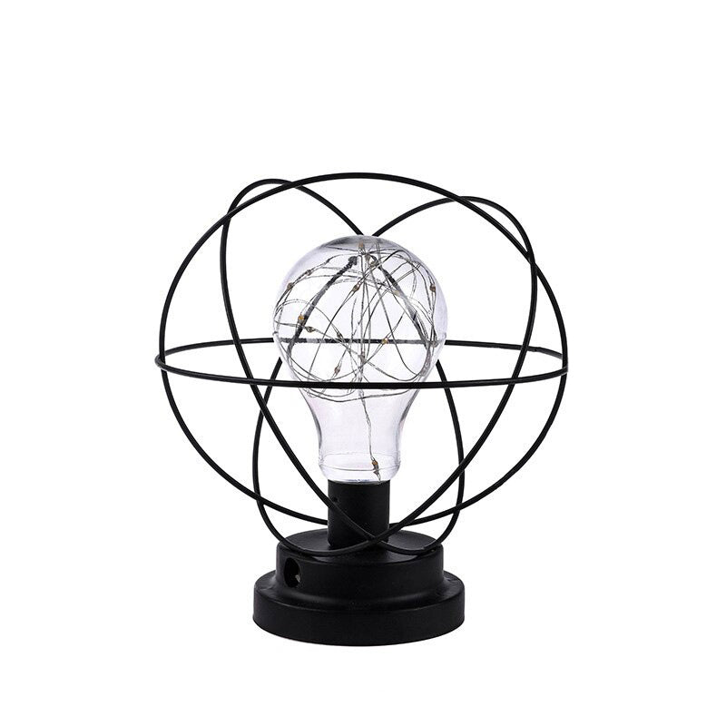 Industriell batteridriven sänglampa med färgglada pärlor Carvallo