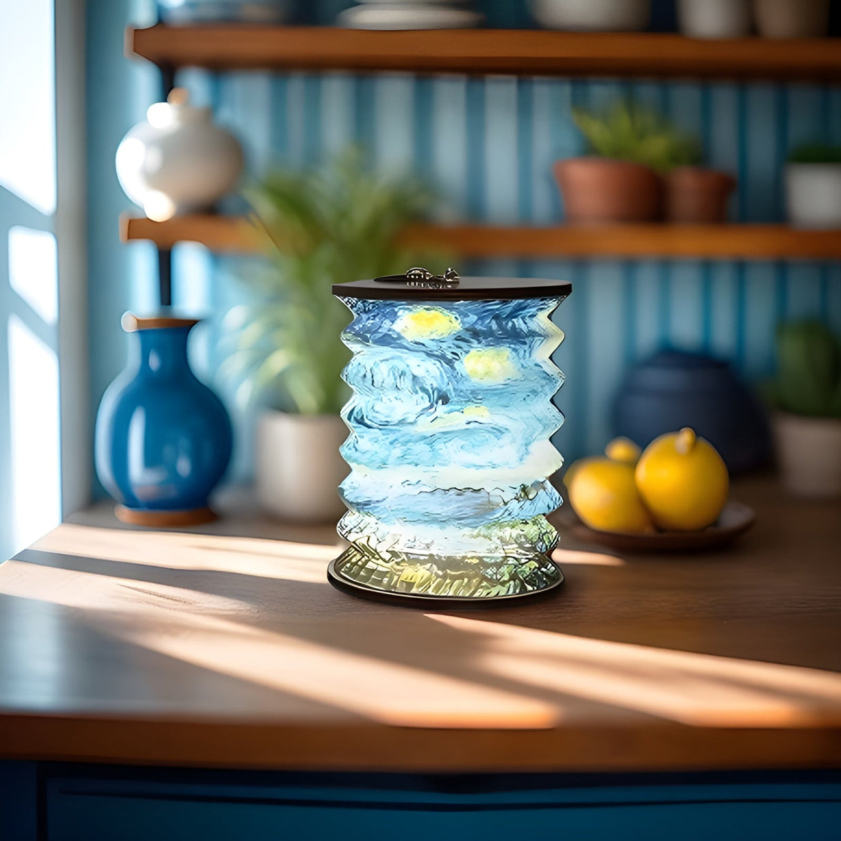 Carvallo Fällbar LED Bordslampa | USB-laddfunktion & Uppladdningsbar | Kompakt & Stilig | Stjärnhimmel-design Carvallo