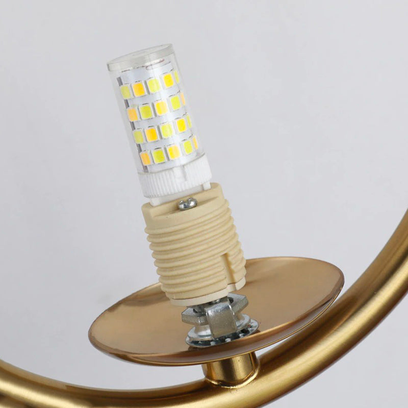 Guldfärgad metallkula väggsänglampa med USB-laddningsfunktion Carvallo