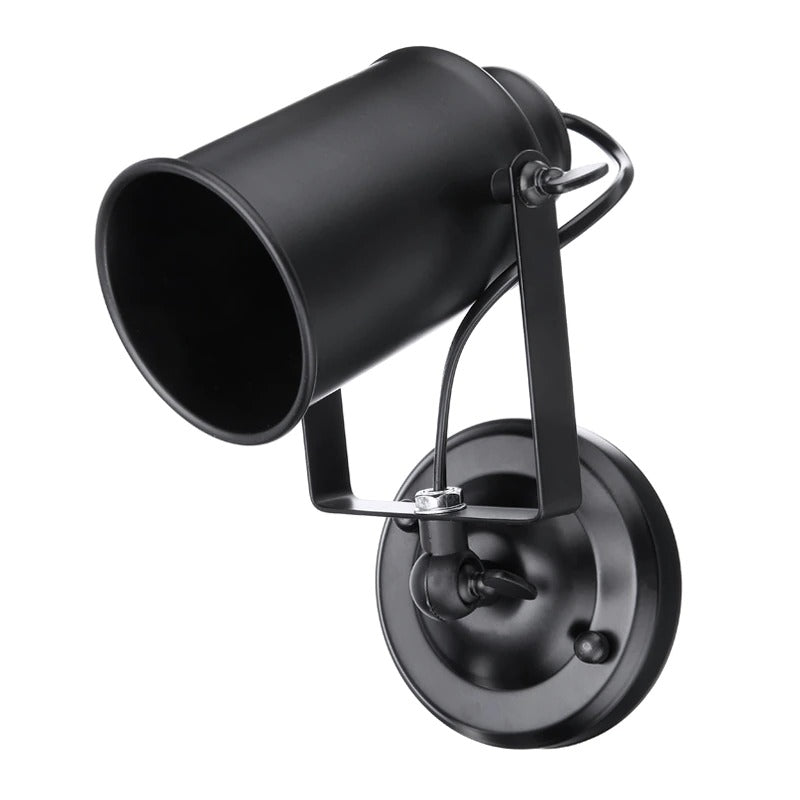 Vintage Industriell Väggen Sänglampa med Metallstruktur Carvallo