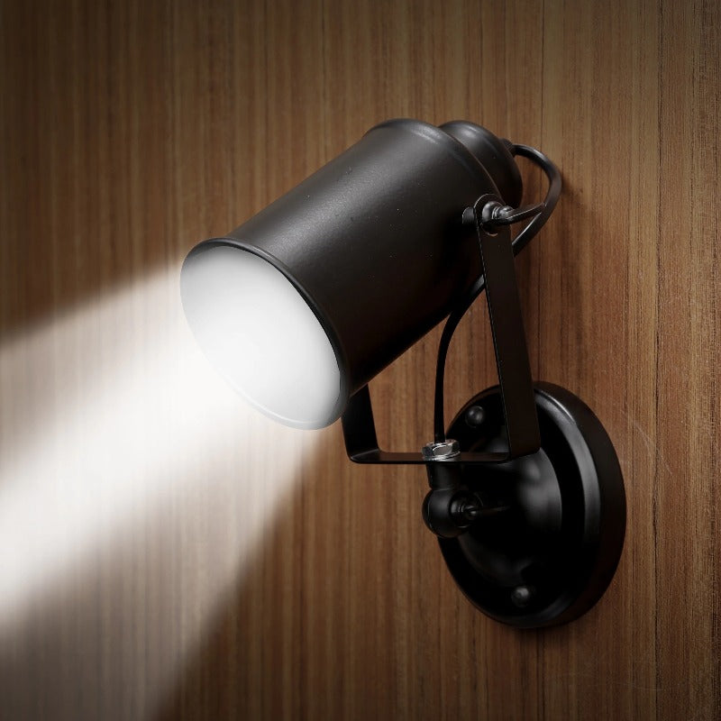 Vintage Industriell Väggen Sänglampa med Metallstruktur Carvallo