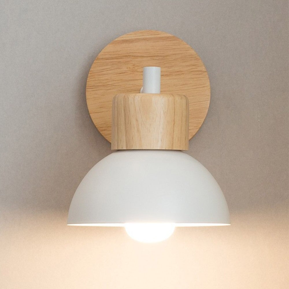 Retro Trä Väggsängs Lampor med Vintage Edison Stil Carvallo