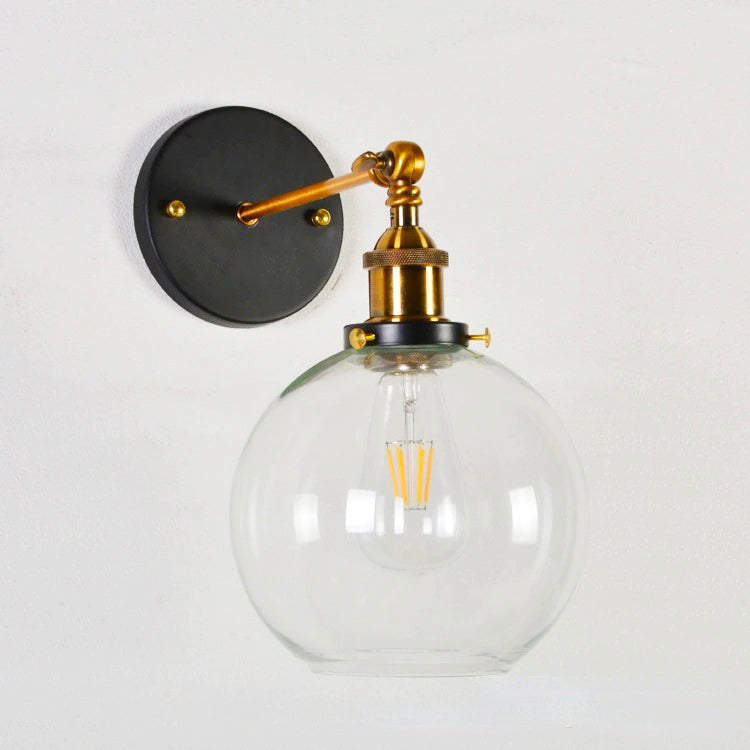 Vintage Glas Väggsänglampa i Klassisk Design Carvallo