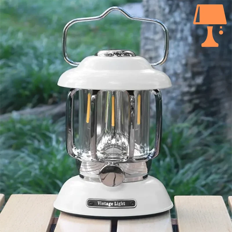 RetroGlow - LED-lampa i vintage lanternstil med justerbar ljusstyrka Carvallo