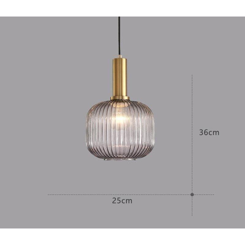 Hängelampa i färgat glas – Vintage & Dekorativ | För vardagsrum & matsal Carvallo