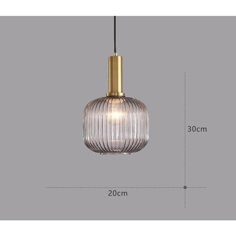 Hängelampa i färgat glas – Vintage & Dekorativ | För vardagsrum & matsal Carvallo