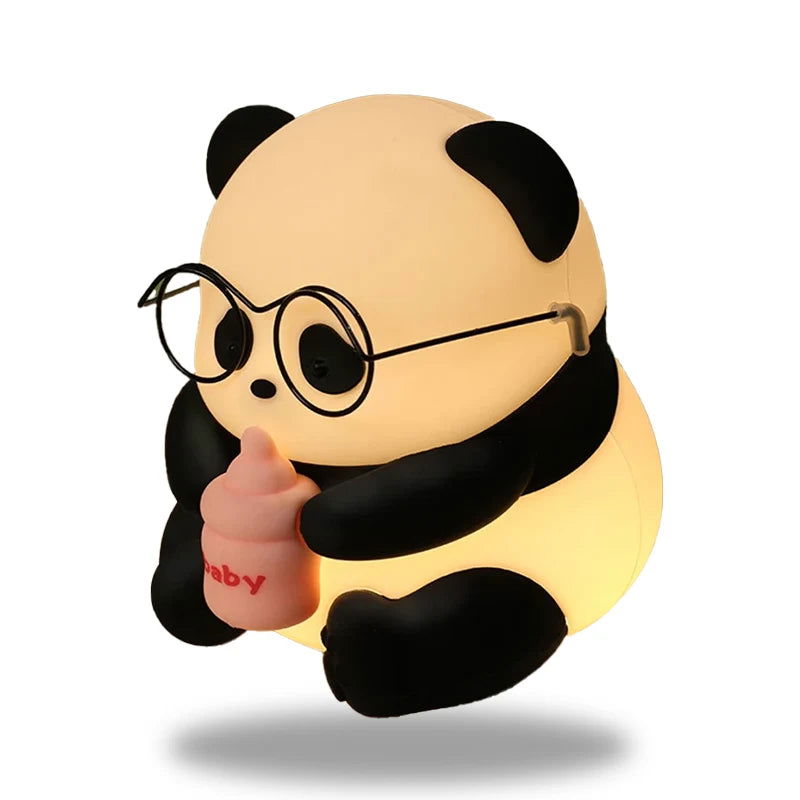 PandaGlow - Söt uppladdningsbar leksakslampa för barn med mjukt ljus Carvallo