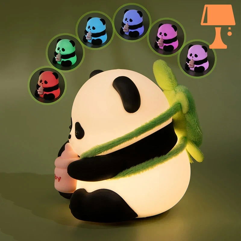 PandaGlow - Söt uppladdningsbar leksakslampa för barn med mjukt ljus Carvallo