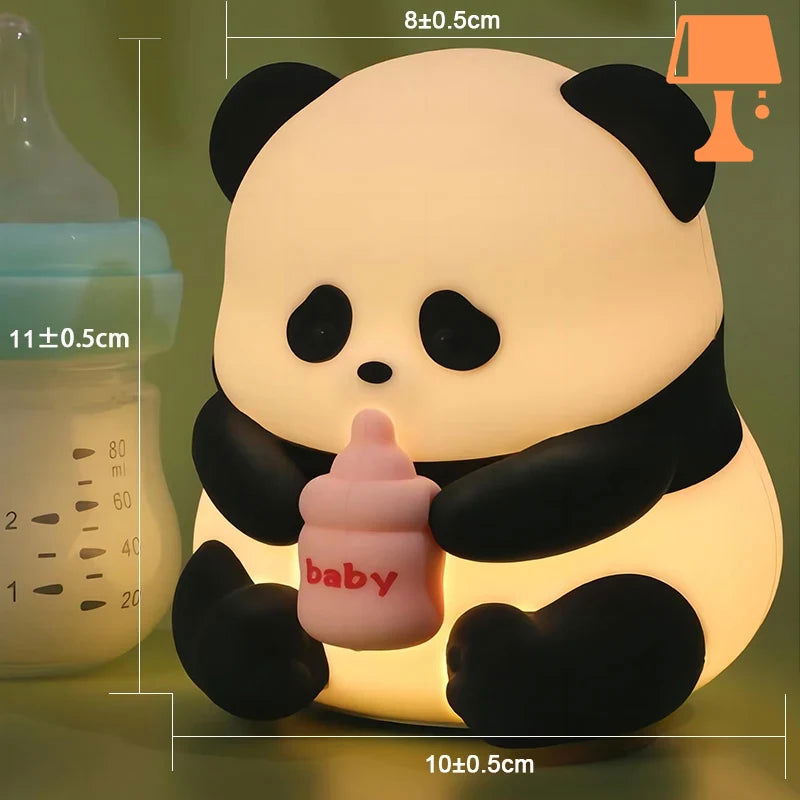 PandaGlow - Söt uppladdningsbar leksakslampa för barn med mjukt ljus Carvallo