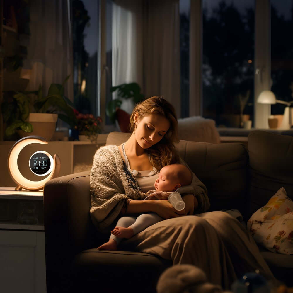 Royallure RGB Nattlampa Väckarklocka – Multifunktionell, Touchkontroll, Sömnläge Carvallo