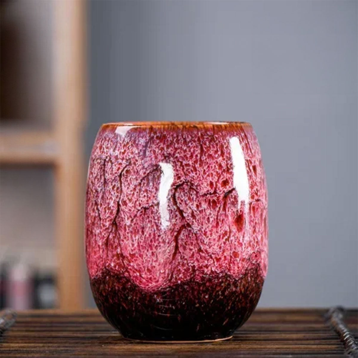 Marmor Keramisk Kaffe Mugg | 10oz med Guldhandtag | Elegant Virveldesign Carvallo