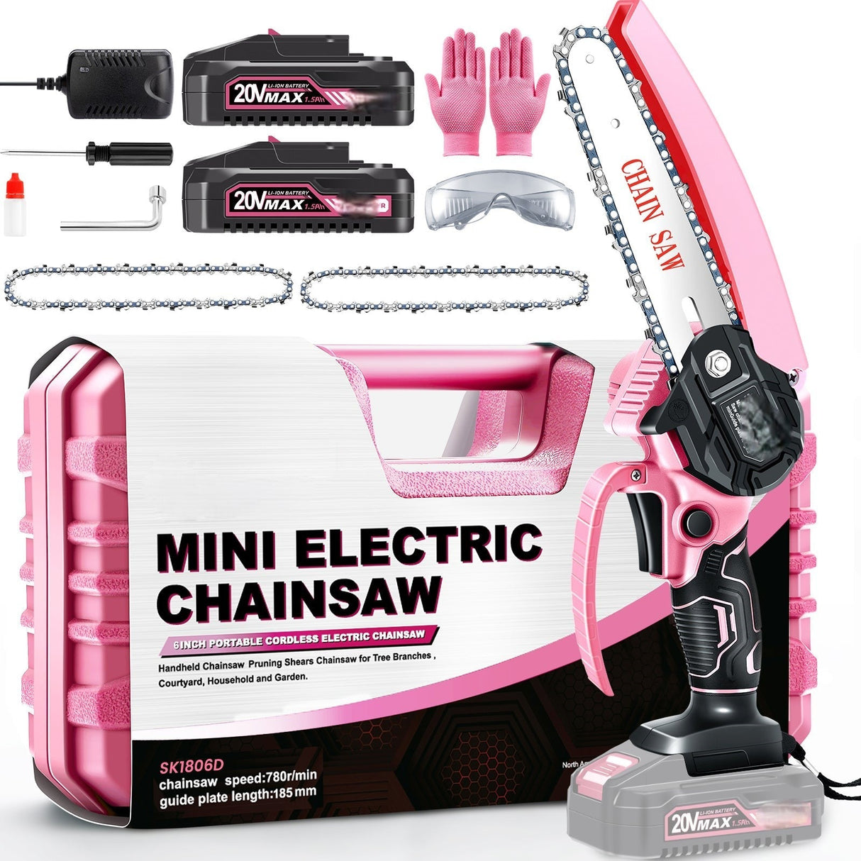 Elektrisk kedjesåg slipad lättviktig för beskärning Carvallo