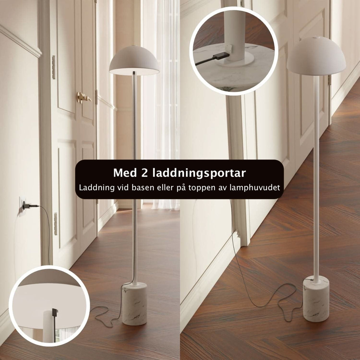 Aurora Batteridriven Golvlampa Carvallo