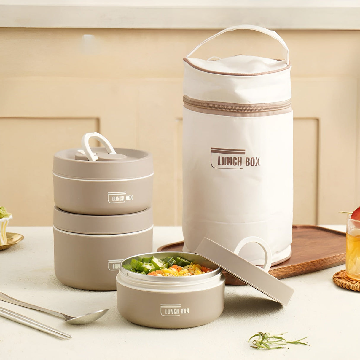 Isolerad lunchbox – Flera fack & läckagesäker | Inkl. bärväska Carvallo