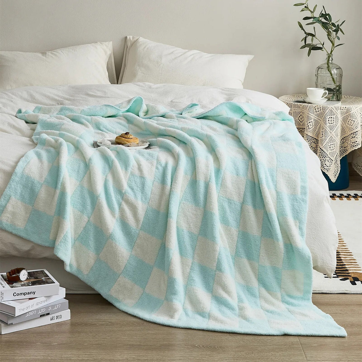 Lyxig Färgglad Rutigt Filt för Bekväm Komfort Carvallo