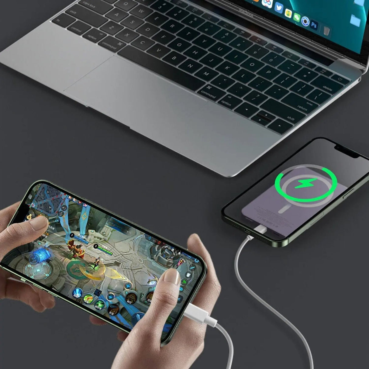Power Bank Slim Trådlös Magnetisk Laddare Carvallo