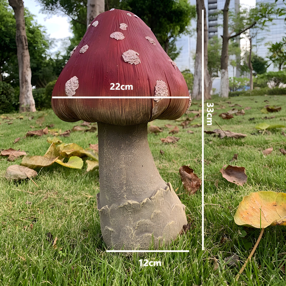 TerraShroom Dekor - Kreativ Svamp Trädgårdsdekoration för Utomhus Carvallo