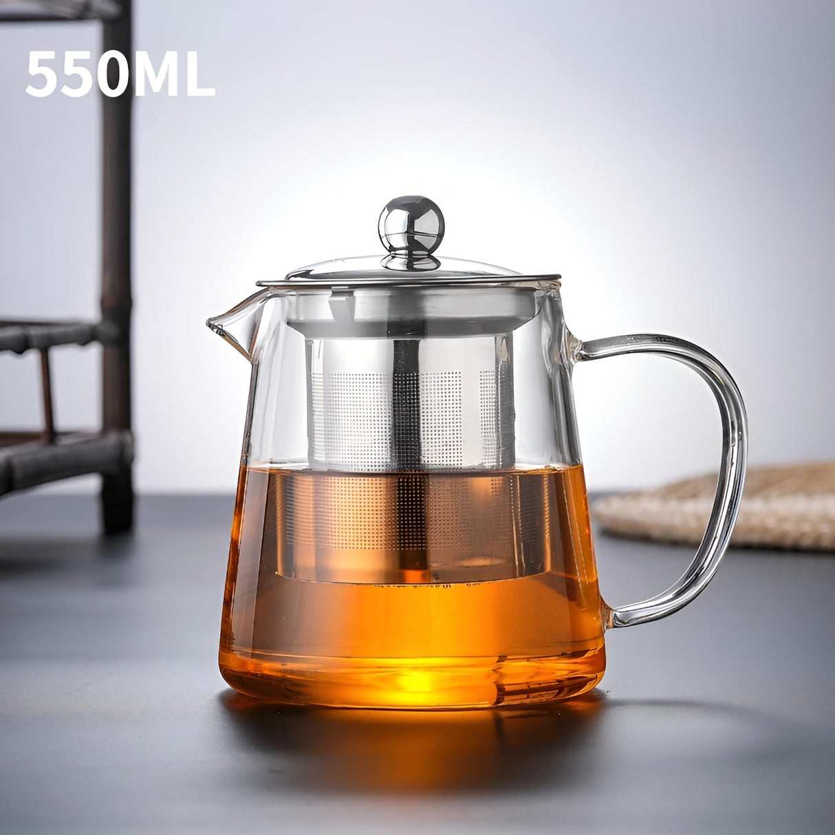 Carvallo Claritéa | Borosilikatglas | Med rostfritt stålfilter & trälock | Värmebeständig & diskmaskinssäker Carvallo