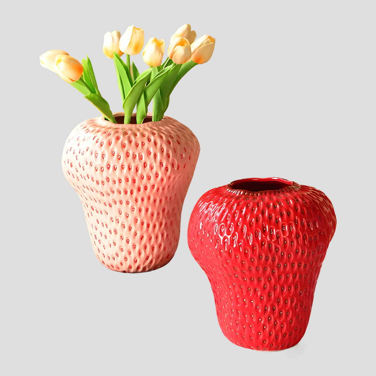 BerryHaven Vase - Keramisk jordgubbsblomvas Carvallo