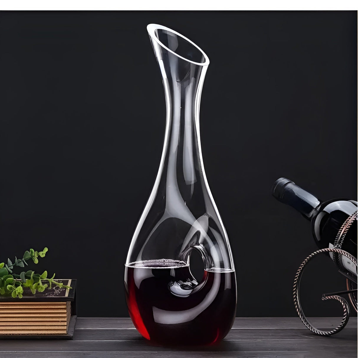 Kristall vinluftare i snäckform – Blyfri för vin eller konjak | Dekorativ för hemmet & bar Carvallo